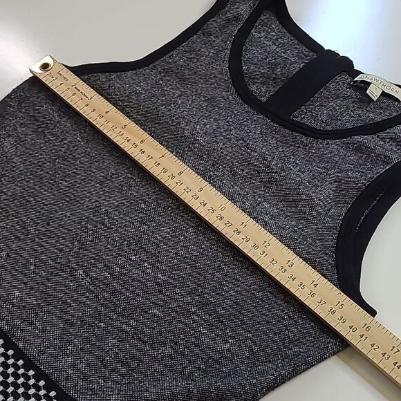 41 HAWTHORN FIT & FLARE SLEEVELESS GRAY BLACK STRETCH CAREER DRESS M MEDIUM - Picture 2 of 11
